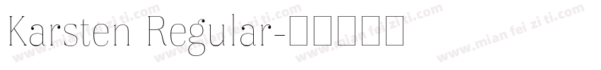 Karsten Regular字体转换